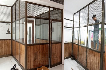 Aluminium Partition Installation